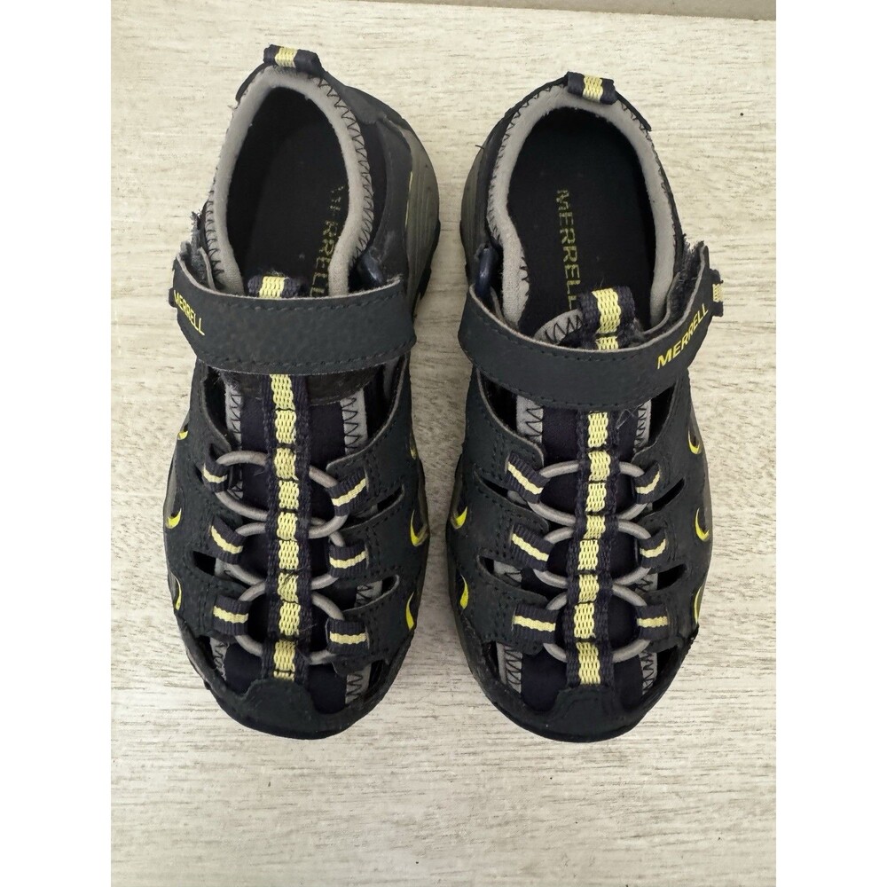 Merrell Kids Hydro Water Sandals Navy/Lime Green Size 11 M Outdoor Hiking Shoes